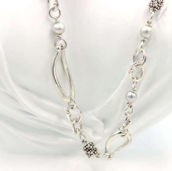 Michael Dawkins pearl necklace in 925 sterling silver