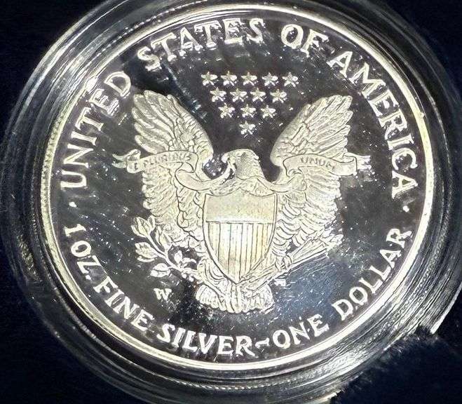 2005 Proof Silver Eagle W Box & Paper