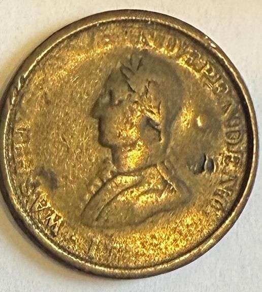 1783 Washington Cent Small Bust Colonial with Engraved Edge
