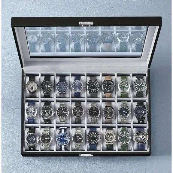 Lockable 24-Slot Watch Case