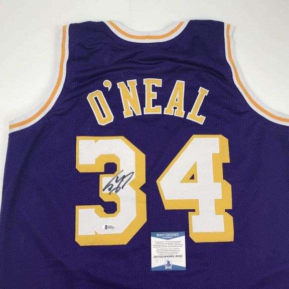 Signed Shaquille O'Neal Basketball Jersey COA
