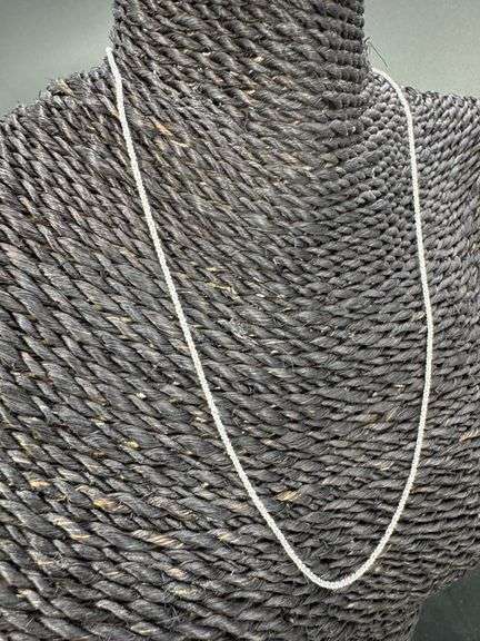 Italian Sterling Silver 925 Diamond Cut Margarita Chain 18" Necklace