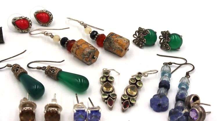 Group lot of Vintage 925 sterling silver earrings