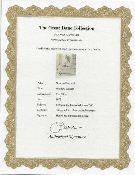 Norman Rockwell Lithograph Signed 1972