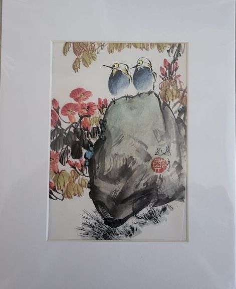 Collection of 3 original painting by Ping Zheng hand signed. Beautiful scenery