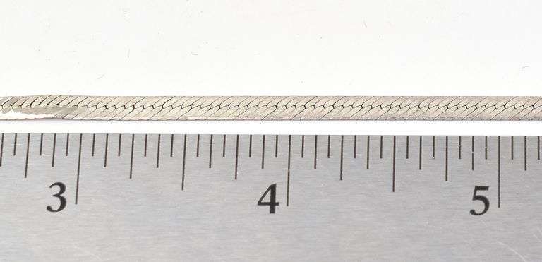Herring Bone Chain Link Bracelet in Sterling Silver