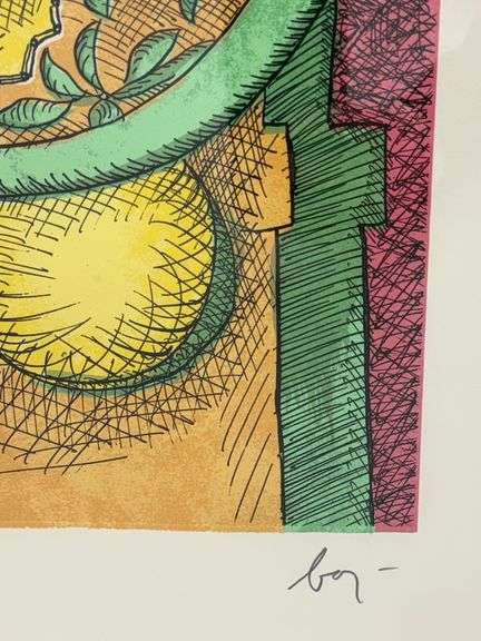 Highly Collectible Enrico Baj Signed Etching from Max Ernst Portfolio