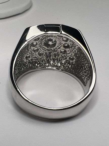 Men's Handsome 7.25 Ctw Lab Simulated Diamond Ring