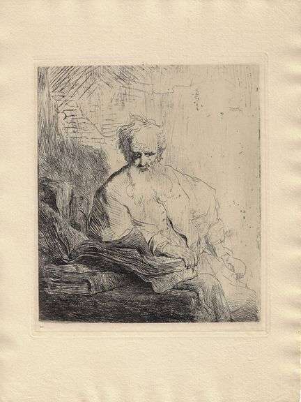 Rare Rembrandt Van Rijn St. Paul Heliogravure 1883