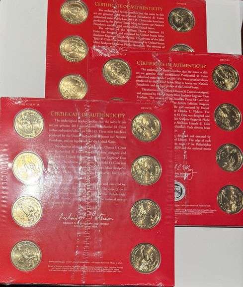 2009 - 2011 US Uncirculated Presidential Dollar Sets