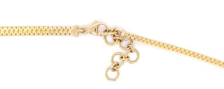18kt Yellow gold 1.25ctw Illusion set diamond necklace