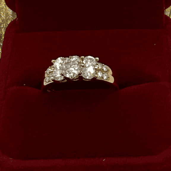 Significant Rose Gold 1.42ctw Diamond Wedding Band