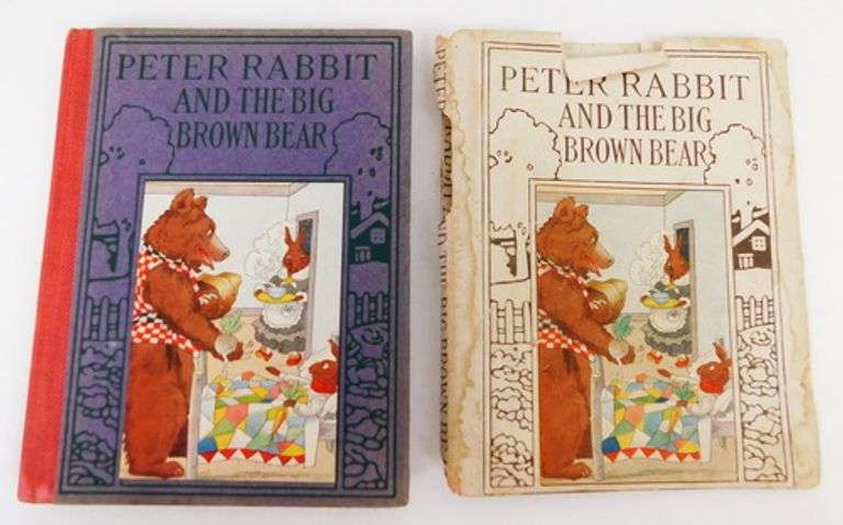 1924 Peter Rabbit & The Big Brown Bear Children's Book w/DJ
