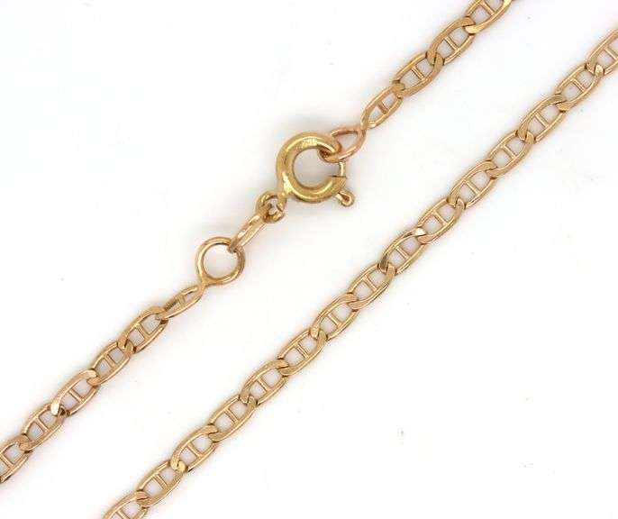 18kt Yellow gold Gucci style link chain necklace