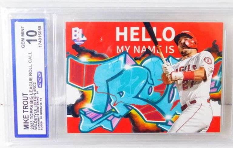 Mike Trout 2023 Baseball Card, 10 Gem Mint