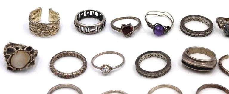 Group lot of Vintage 925 sterling silver rings