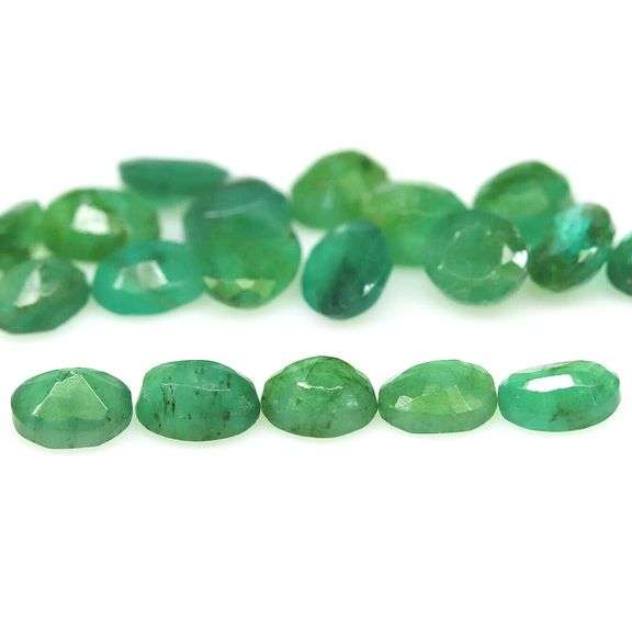 Rich emerald green unheated 7.41ct Emerald set!