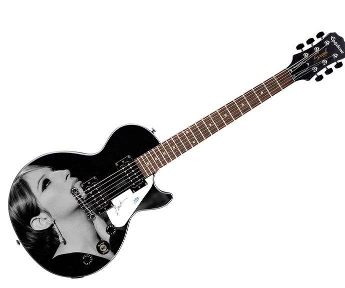 Barbra Streisand Signed “Timeless Elegance” Gibson Epiphone Graphics Guitar ACOA