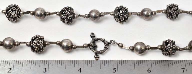 Fancy Chain Link Necklace in Sterling Silver