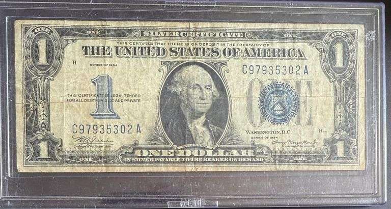 1934 $1 Funny Back Silver Certificates