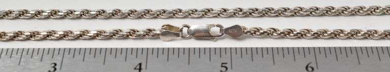 Rope Chain Necklace in Sterling Silver