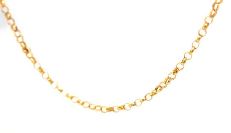 14kt Yellow gold cable chain necklace