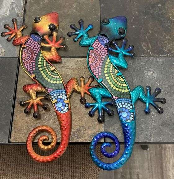 Metal Gecko Wall Art