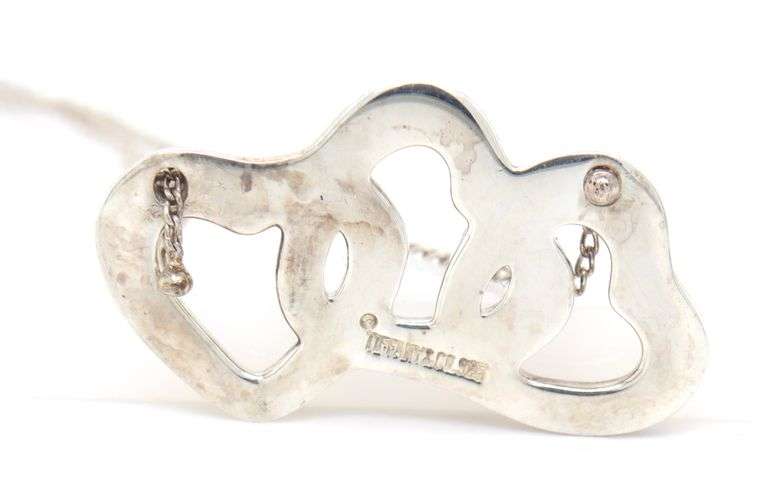 Tiffany & Co triple heart necklace in sterling silver