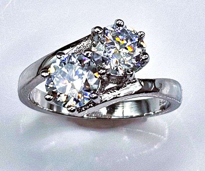 Twin Solitaire 3.5 Ct Fire Moissanite Ring
