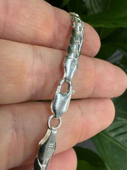 Italian Sterling Silver 925 Unique 5.3mm Serpentine Miami Chain 24" Necklace