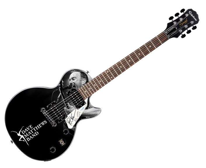Dave Matthews Signed Custom "Live & Electric" Epiphone Graphics Guitar ACOA