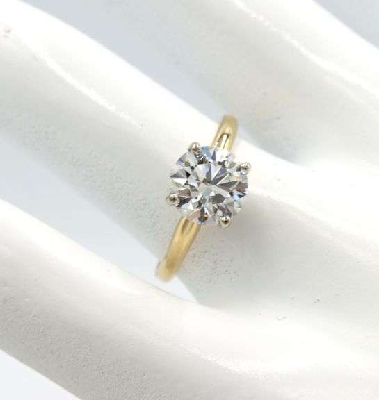 14kt Yellow gold 2.11ct lab grown diamond engagement ring