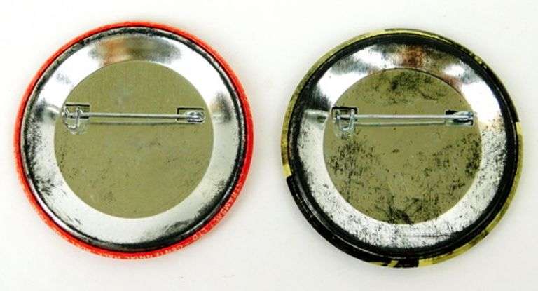 2 Vintage The Beatles Large Pin Backs