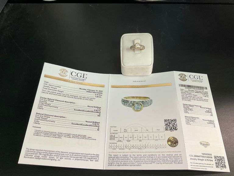 CERTIFIED BRAND NEW 14K YELLOW GOLD DIAMOND ENGAGEMENT RING