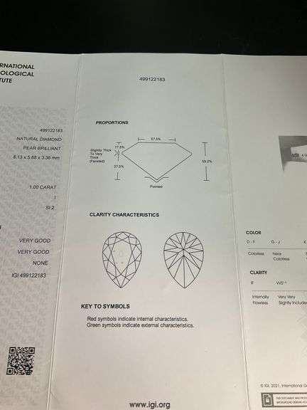 CERTIFIED 1.00 CARAT NATURAL DIAMOND