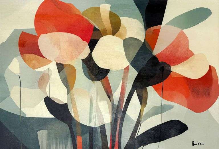 Abstract Flowers Giclee by Horacio