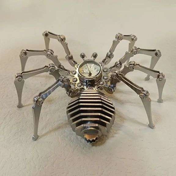 Metal Spider Clock