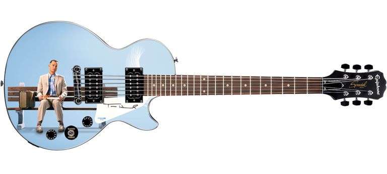 Tom Hanks Signed Custom 1/1 Forrest Gump Epiphone Graphics Guitar ACOA