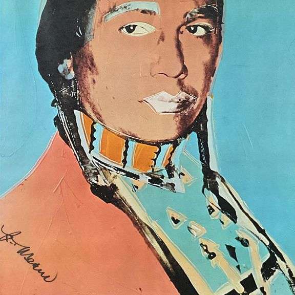 The American Indian Series (Blue) by Warhol (1928-1987)