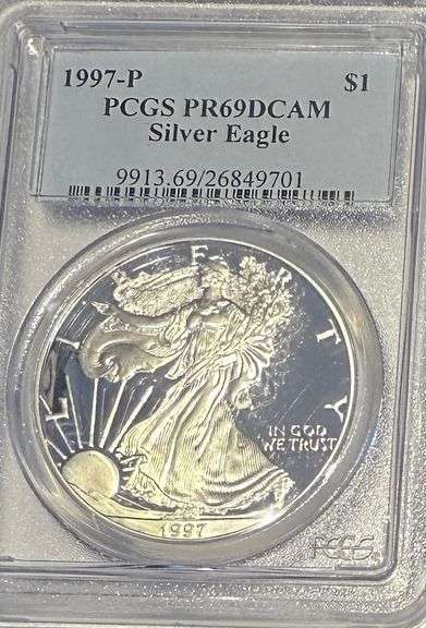 1997 P PCGS Proof 69 Deep Cameo Silver Eagle
