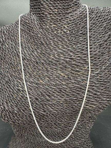 Italian Sterling Silver 925 1.25mm Spiga Wheat Chain 24" Necklace