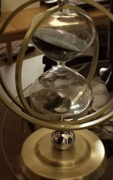 Brass Rotating 30-Minute Sand Hourglass Timer
