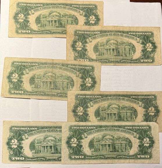 1928 F 5 1928 G Red Seal US Notes