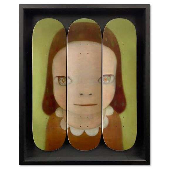 Miss Margaret Skateboard Triptych by Nara, Yoshitomo