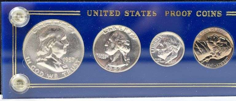 1957 United States Proof Set - Capital Plastics Case