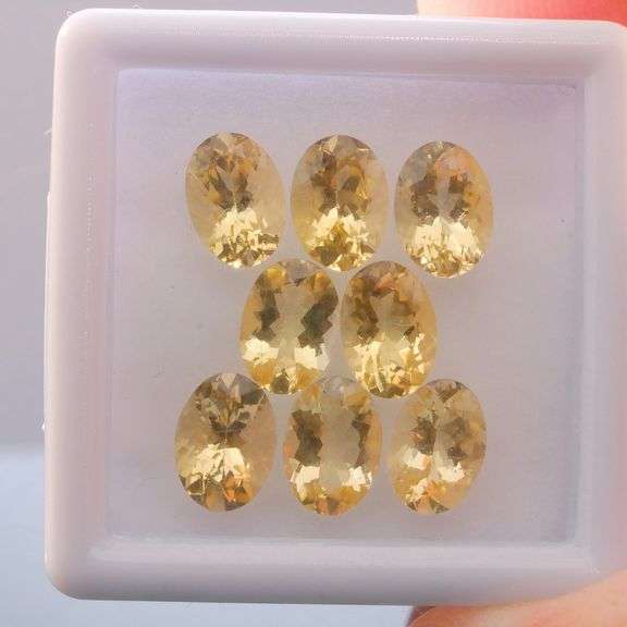 Glittering matched 5.32ct UNTREATED Heliodor Beryl set