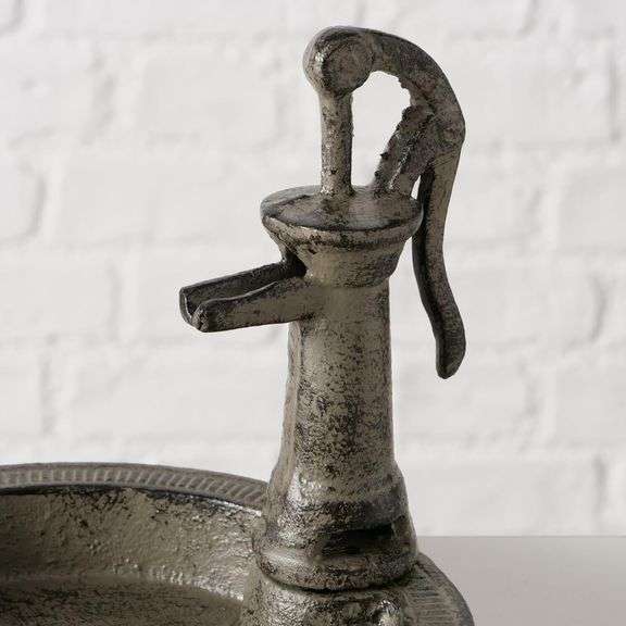 Cast Iron Bird Feeder Bath with Pump