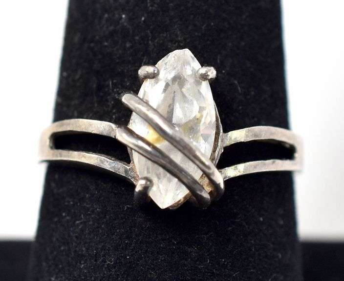 CZ Gemstone Ring in Sterling Silver