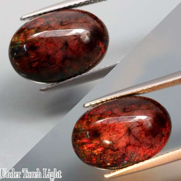 Elegant 4.97ct smoldering full cover Black Opal -It's Untreated!!!