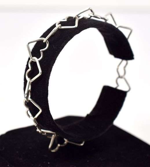 Heart Link Bracelet in Sterling Silver